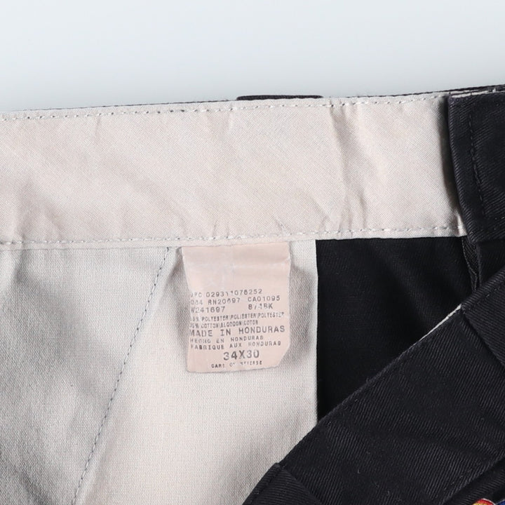 Dickies Work Pants Men's W33 polyester black type Vintage Second Hand