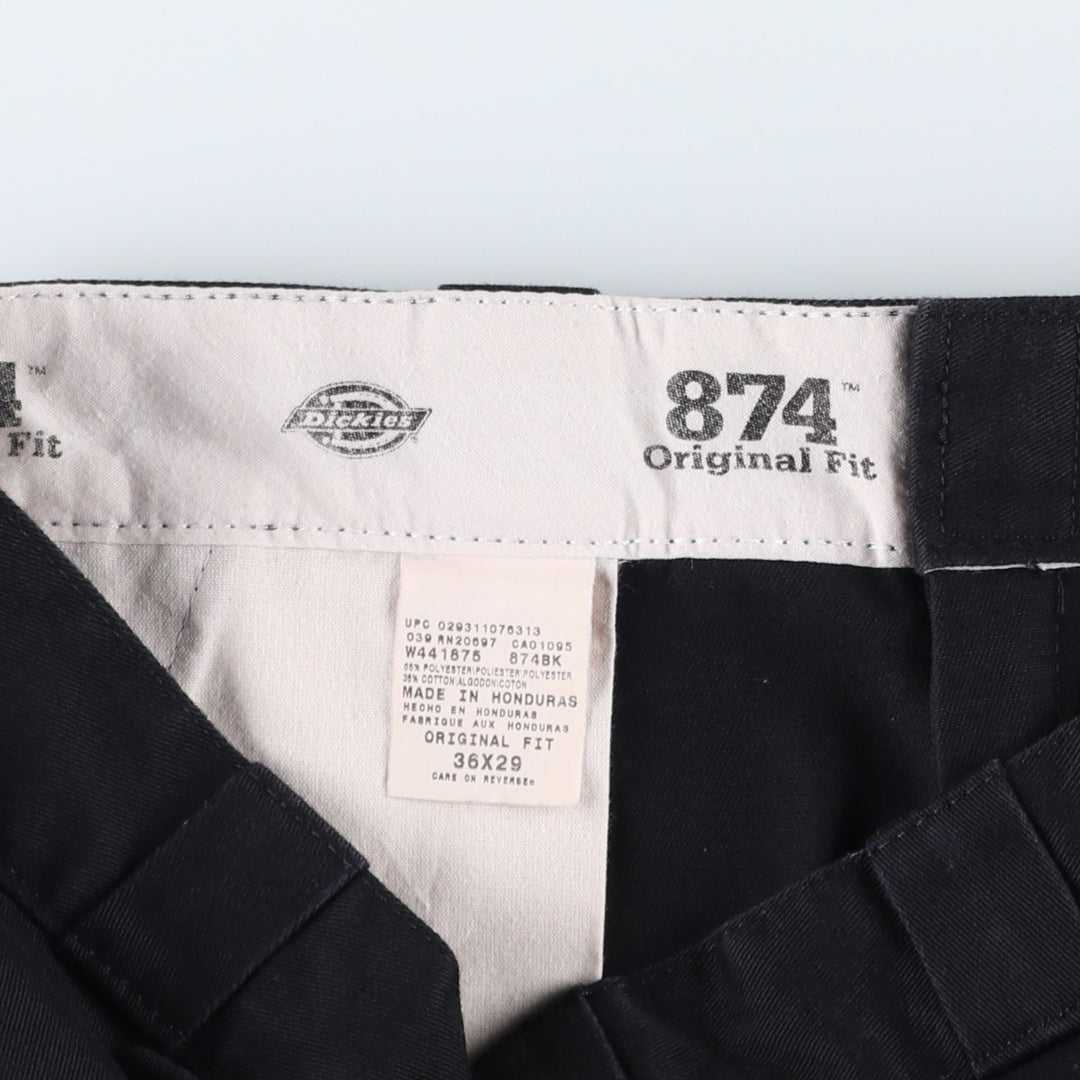 Dickies 874 Original Fit Work Pants for Men, W37 polyester black type Vintage Second Hand