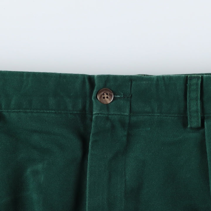 Ralph Lauren POLO by Ralph Lauren Two-pleat Chino Pants for Men, W35 cotton Green type dark green Vintage Second Hand