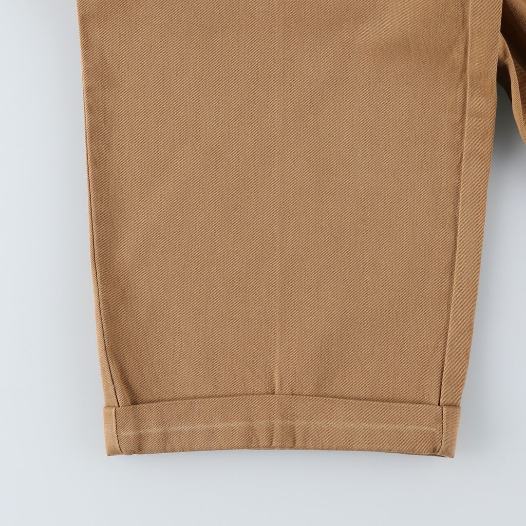 Ralph Lauren POLO by Ralph Lauren ANDREW PANT Two-pleat chino pants for men, W30 equivalent cotton beige type brown Vintage Second Hand