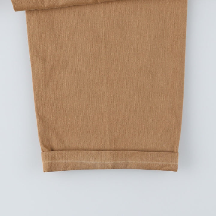 Ralph Lauren POLO by Ralph Lauren ANDREW PANT Two-pleat chino pants for men, W30 equivalent cotton beige type brown Vintage Second Hand