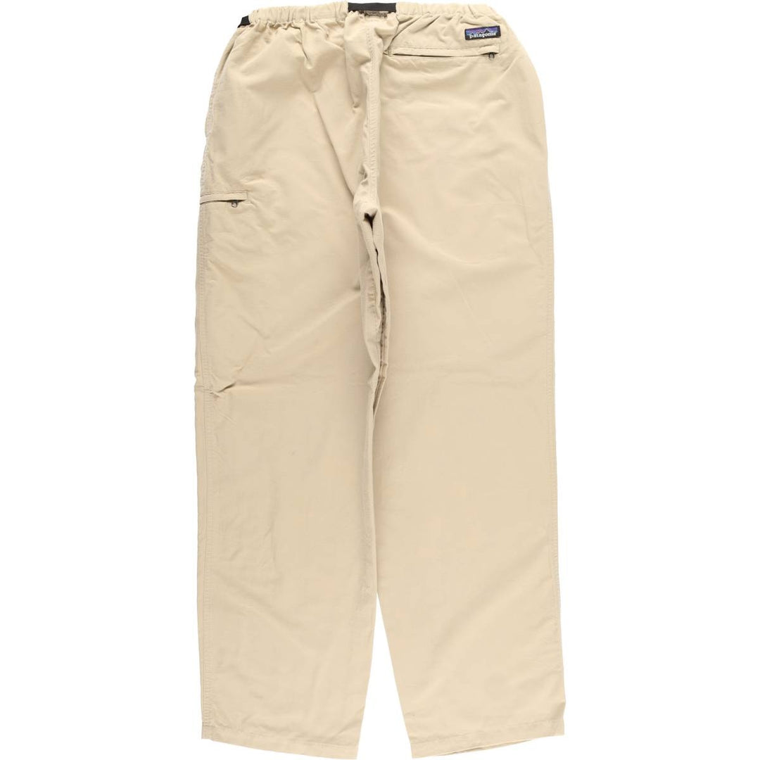 2000'S Patagonia Climbing Pants 55022SP01 Nylon Crinkle Pants, Men's Size L Nylon Beige type Vintage Second Hand