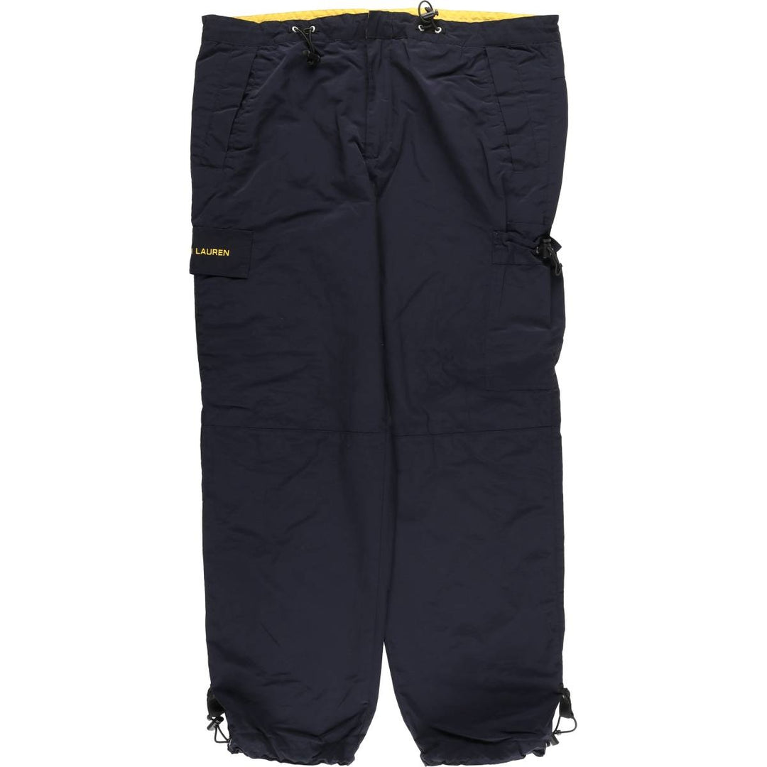Ralph Lauren CHAPS chaps nylon pants, men's size L Nylon navy blue type Vintage Second Hand