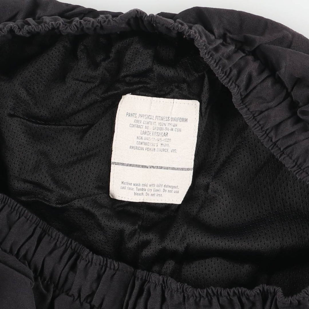 2000'S US Military PFU Training Pants, Nylon, Shaka Shaka Pants, Men's Size L Nylon black type Vintage Second Hand