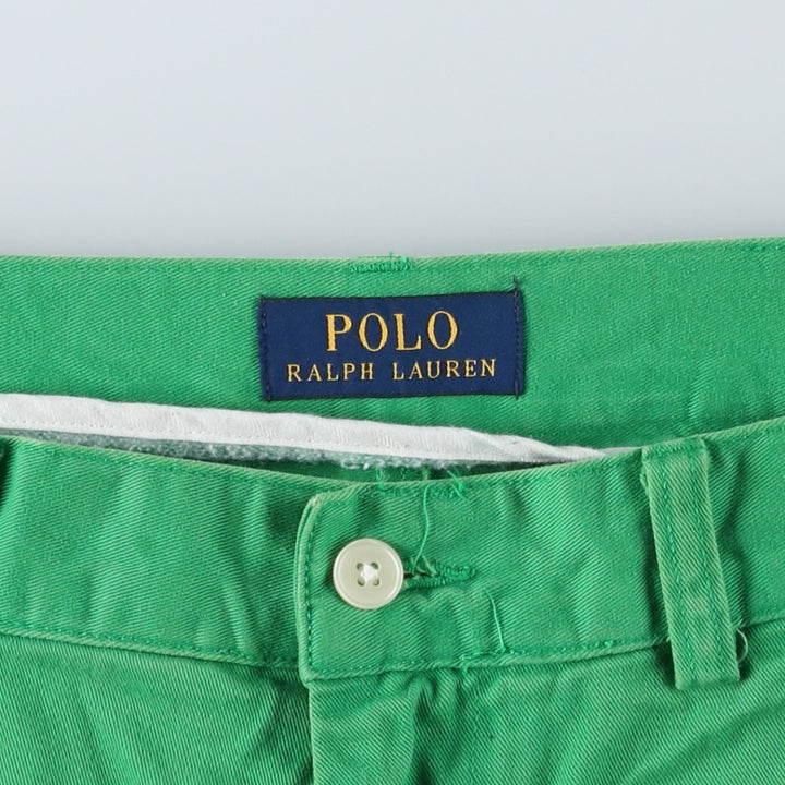 Ralph Lauren POLO RALPH LAUREN all-over whale pattern chino shorts, men's size W33 cotton green type Vintage Second Hand