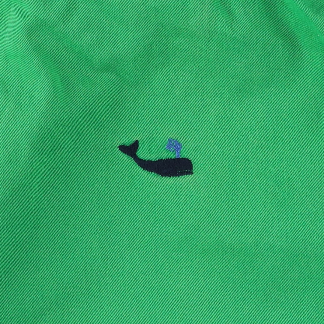Ralph Lauren POLO RALPH LAUREN all-over whale pattern chino shorts, men's size W33 cotton green type Vintage Second Hand