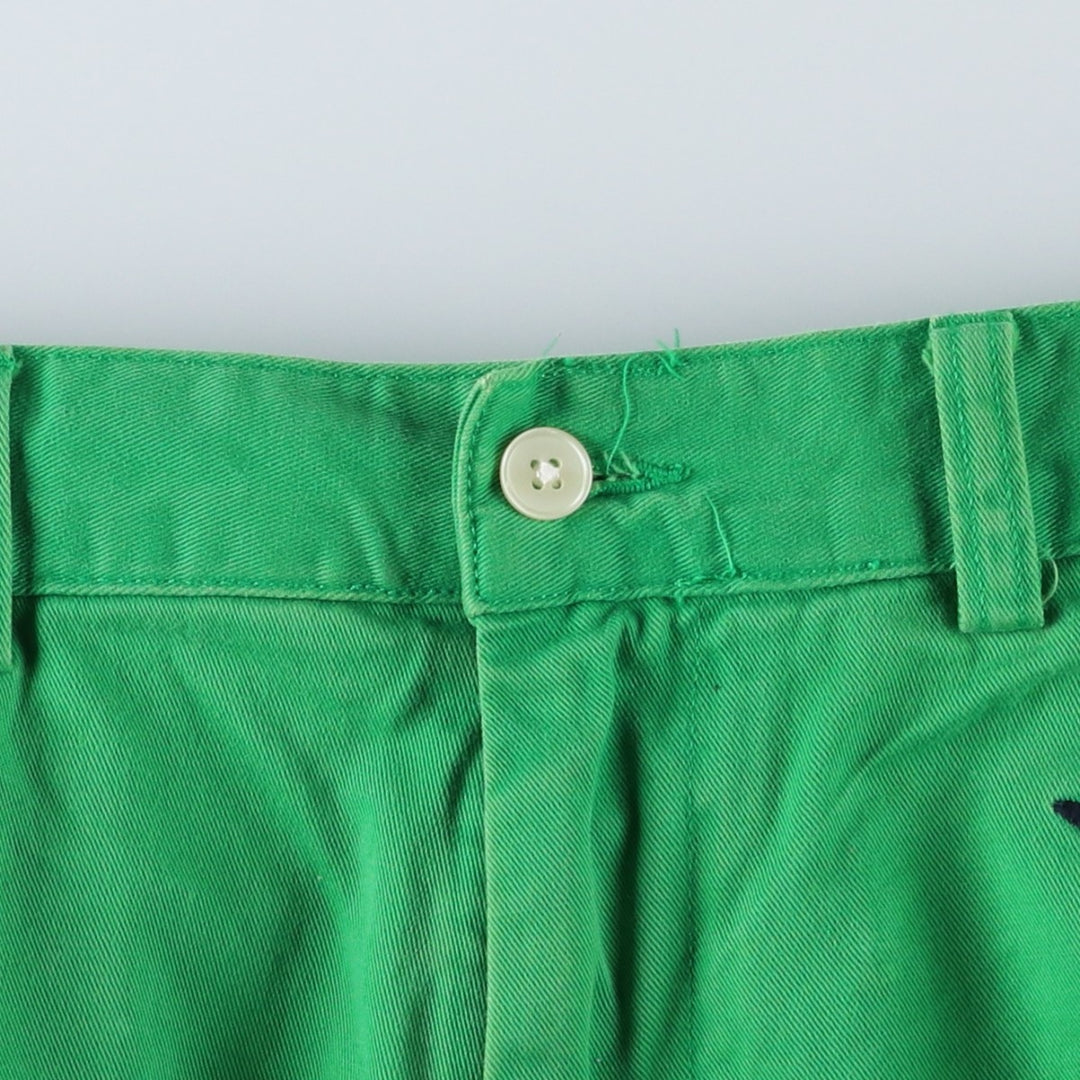Ralph Lauren POLO RALPH LAUREN all-over whale pattern chino shorts, men's size W33 cotton green type Vintage Second Hand