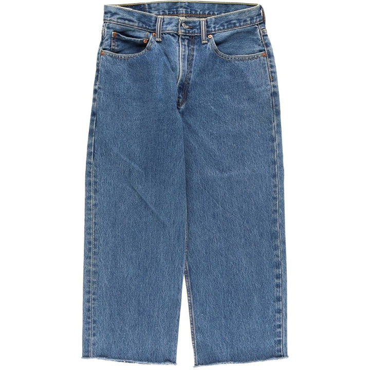 Levi's 550 Cut-Off Tapered Denim Pants, Women's XL (W32) cotton blue type Vintage Second Hand