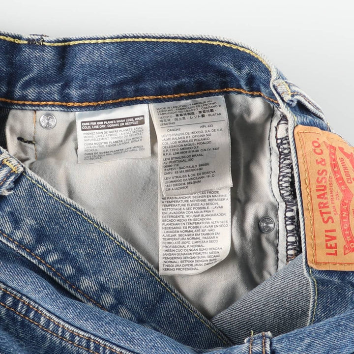 Levi's 550 Cut-Off Tapered Denim Pants, Women's XL (W32) cotton blue type Vintage Second Hand