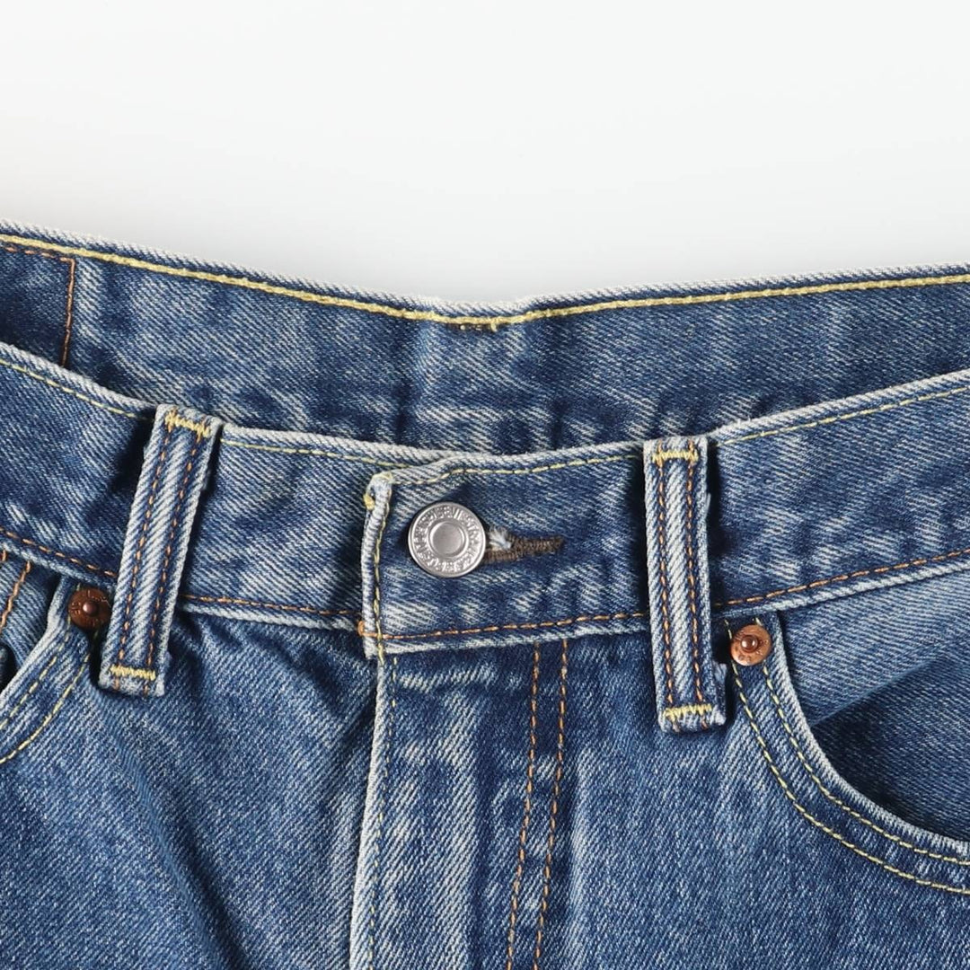 Levi's 550 Cut-Off Tapered Denim Pants, Women's XL (W32) cotton blue type Vintage Second Hand