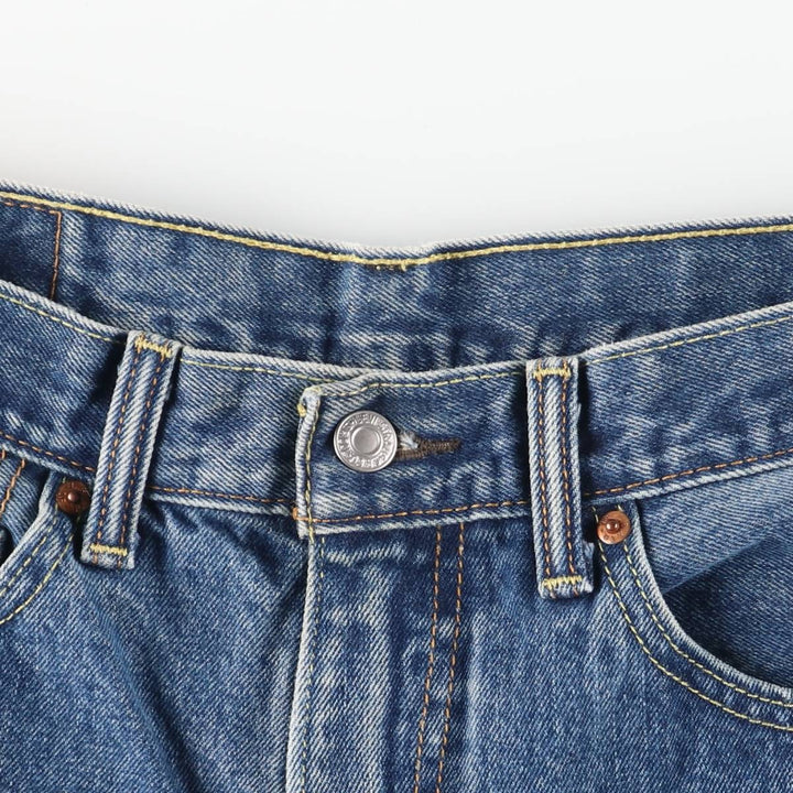 Levi's 550 Cut-Off Tapered Denim Pants, Women's XL (W32) cotton blue type Vintage Second Hand