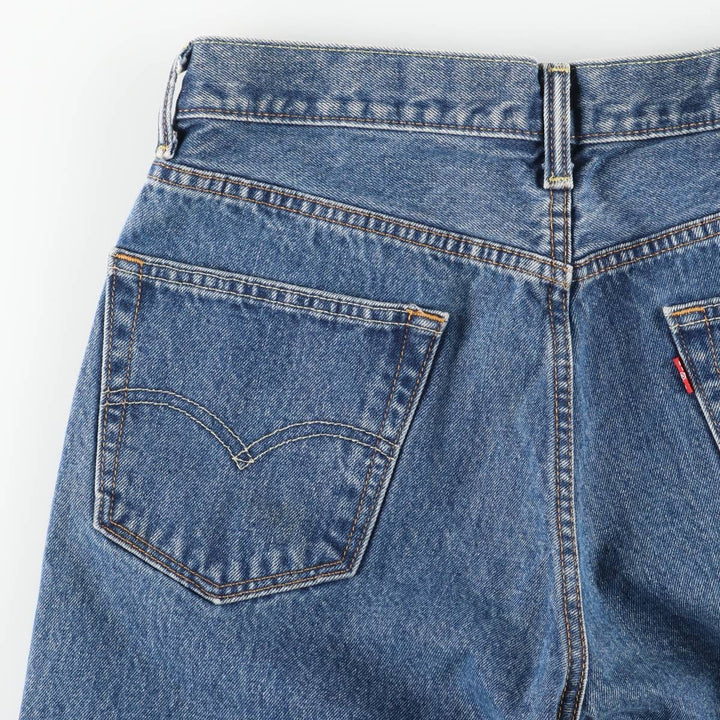 Levi's 550 Cut-Off Tapered Denim Pants, Women's XL (W32) cotton blue type Vintage Second Hand