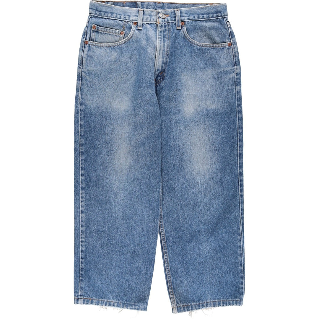 2000'S Levi's 550 Relaxed Fit Tapered Denim Pants, Made in USA, Women's XL (W32) cotton blue type Vintage Second Hand