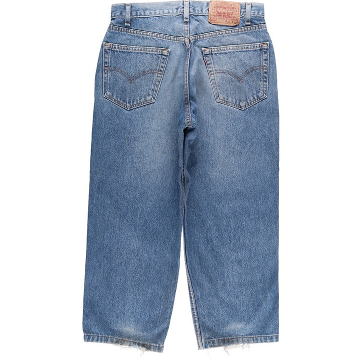 2000'S Levi's 550 Relaxed Fit Tapered Denim Pants, Made in USA, Women's XL (W32) cotton blue type Vintage Second Hand
