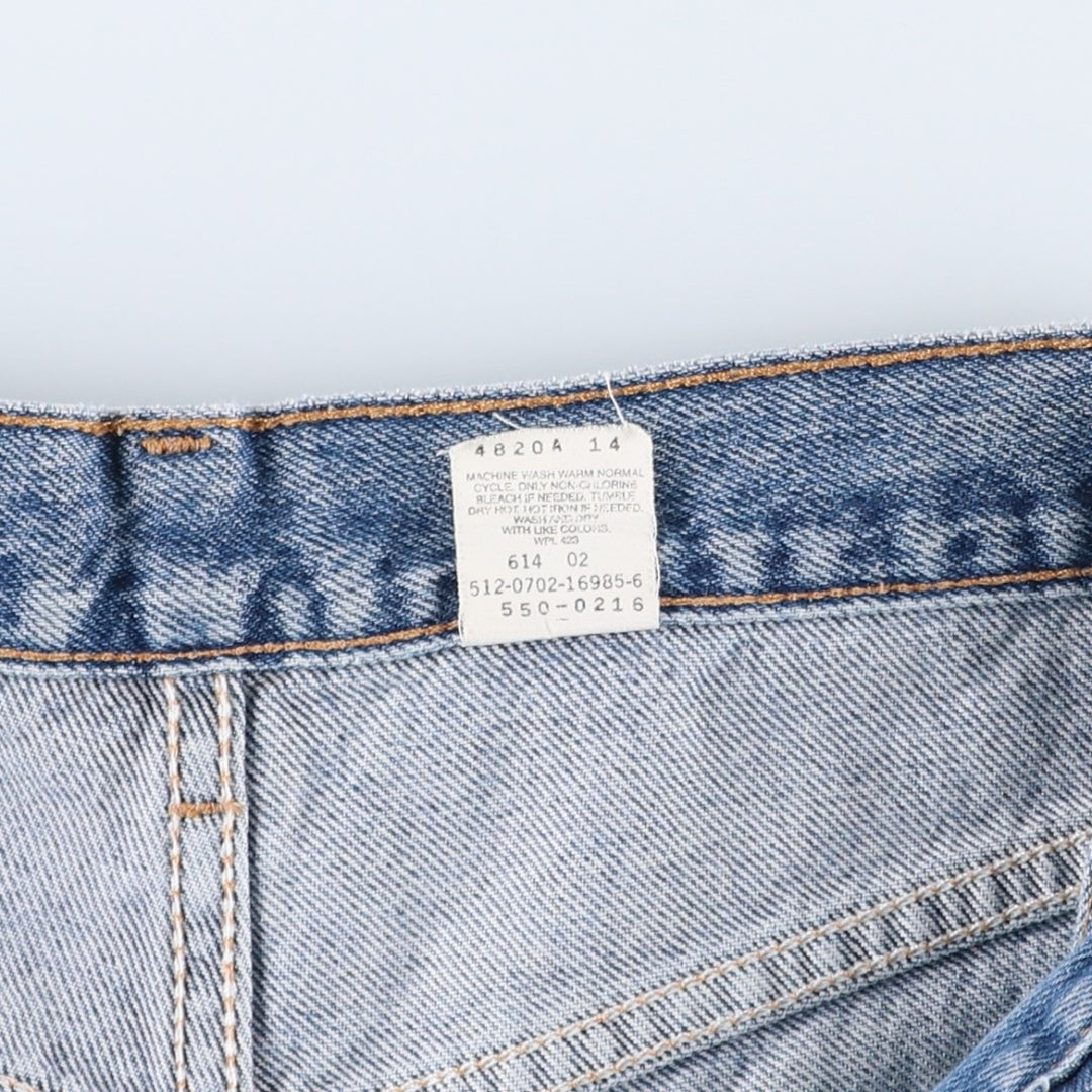 2000'S Levi's 550 Relaxed Fit Tapered Denim Pants, Made in USA, Women's XL (W32) cotton blue type Vintage Second Hand