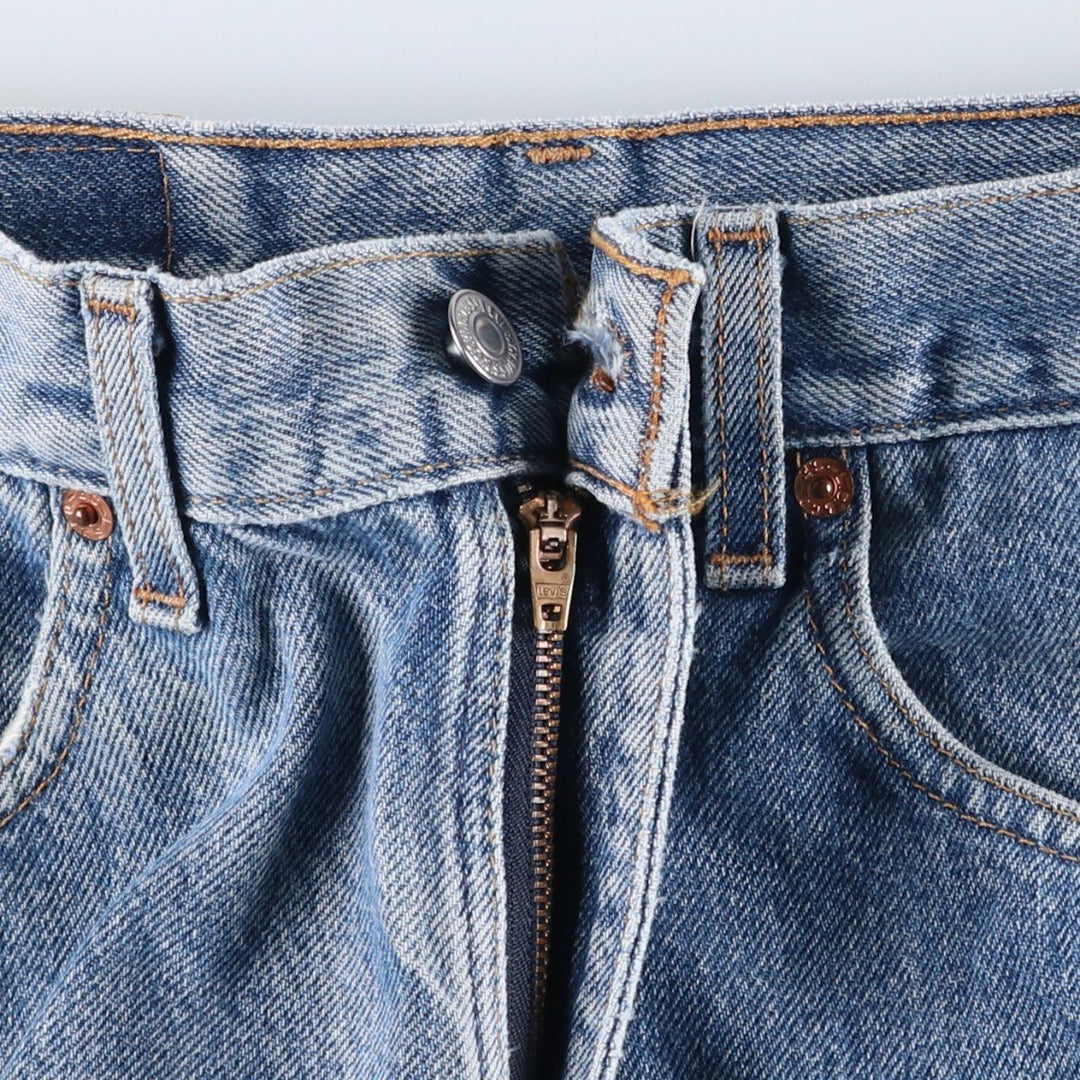 2000'S Levi's 550 Relaxed Fit Tapered Denim Pants, Made in USA, Women's XL (W32) cotton blue type Vintage Second Hand