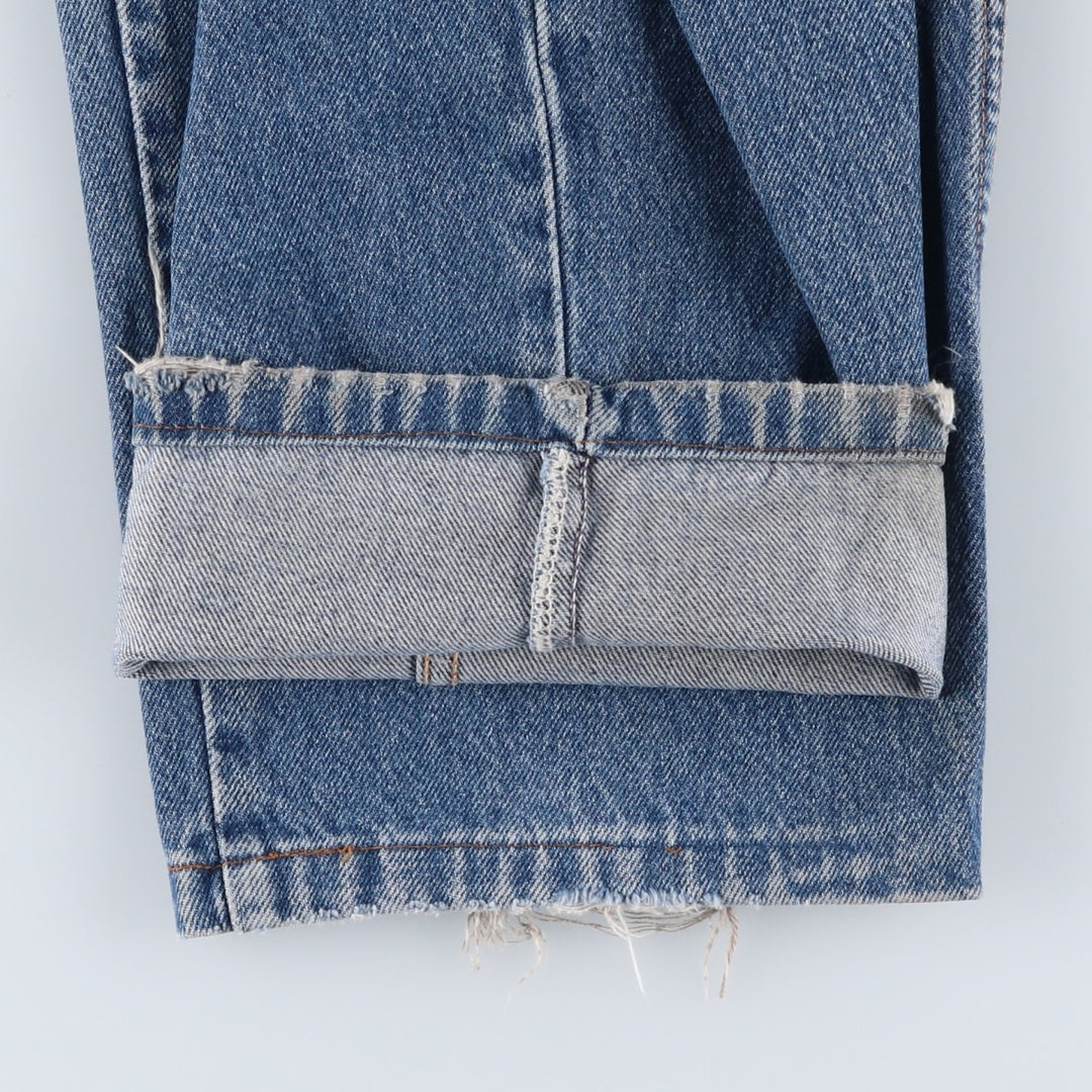 2000'S Levi's 550 Relaxed Fit Tapered Denim Pants, Made in USA, Women's XL (W32) cotton blue type Vintage Second Hand