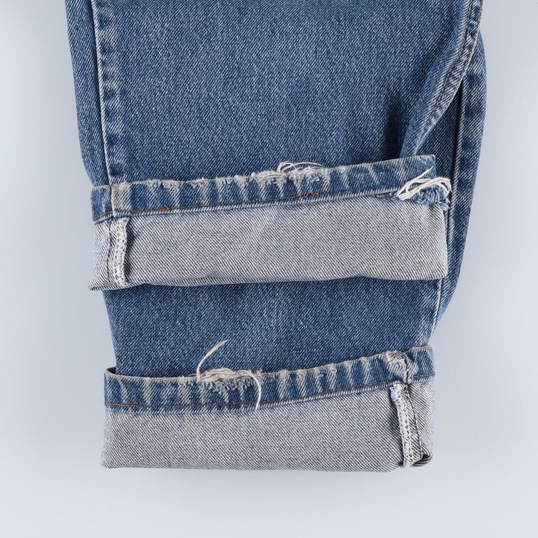 2000'S Levi's 550 Relaxed Fit Tapered Denim Pants, Made in USA, Women's XL (W32) cotton blue type Vintage Second Hand