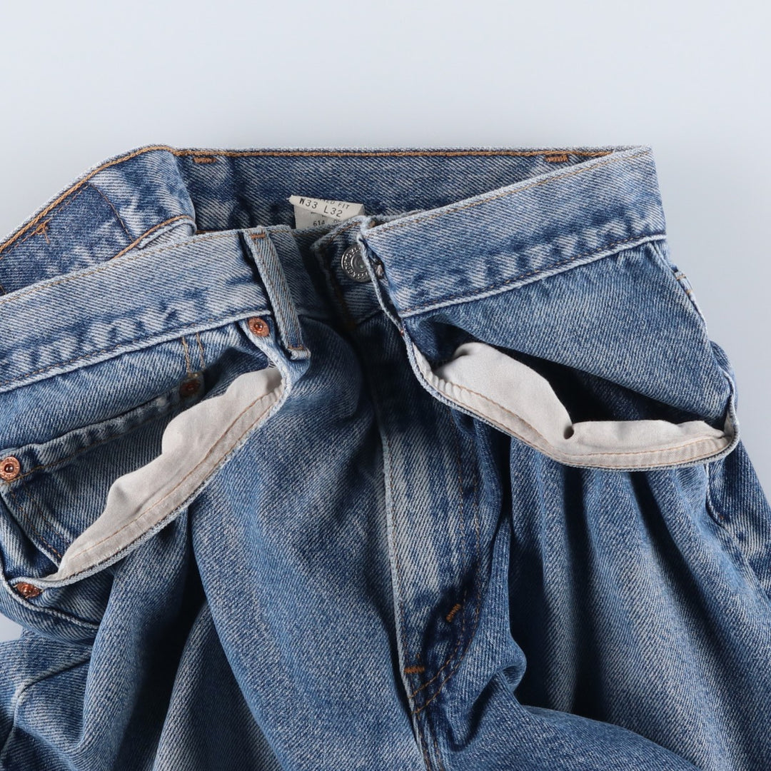 2000'S Levi's 550 Relaxed Fit Tapered Denim Pants, Made in USA, Women's XL (W32) cotton blue type Vintage Second Hand