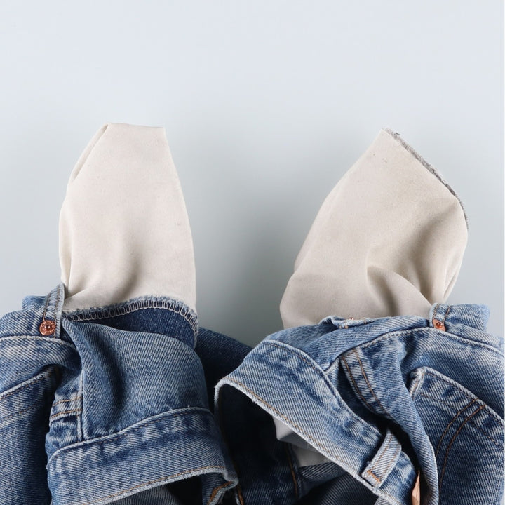 2000'S Levi's 550 Relaxed Fit Tapered Denim Pants, Made in USA, Women's XL (W32) cotton blue type Vintage Second Hand