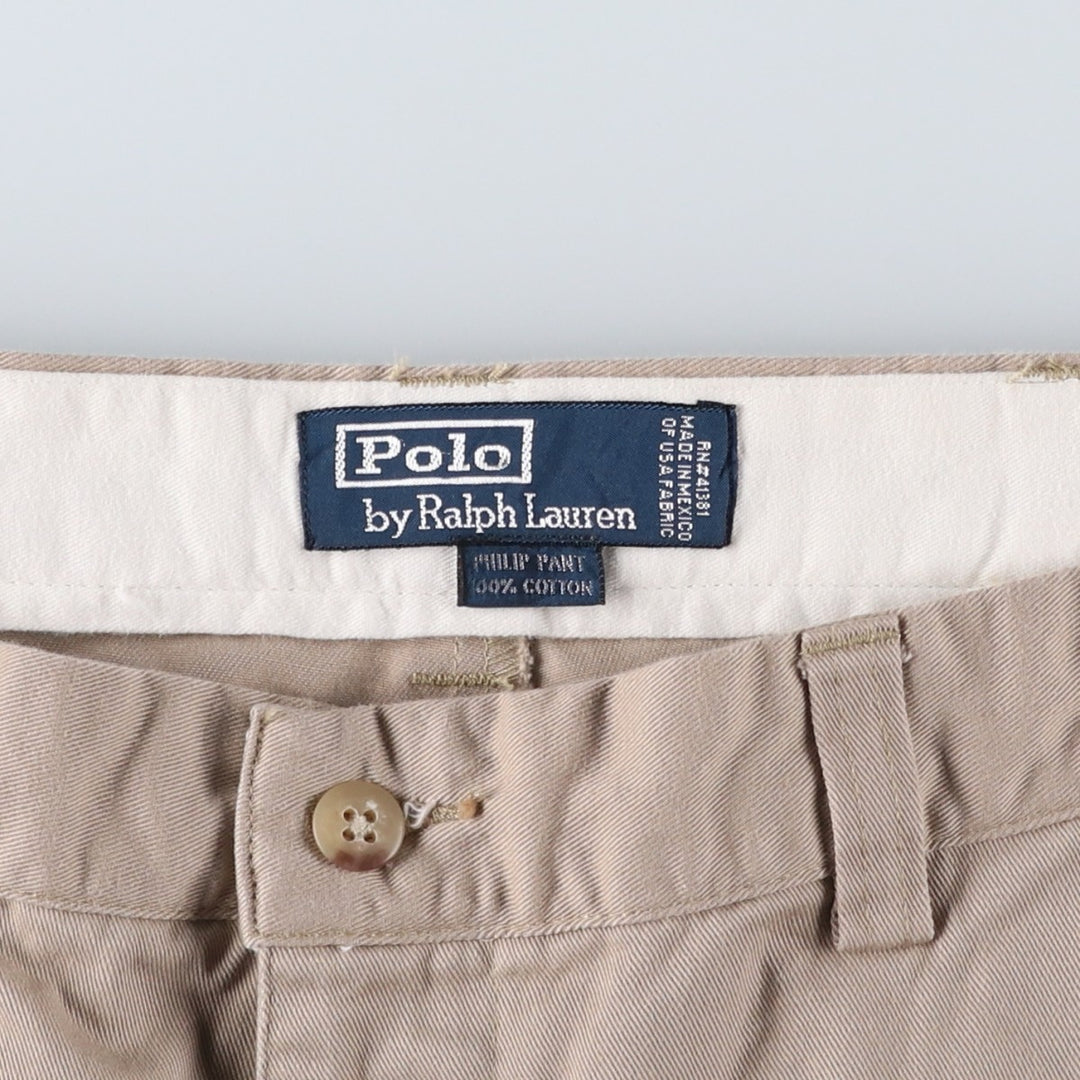 Ralph Lauren POLO by Ralph Lauren PHILIP PANT Chino pants for men, W35 equivalent cotton Beige type Vintage Second Hand