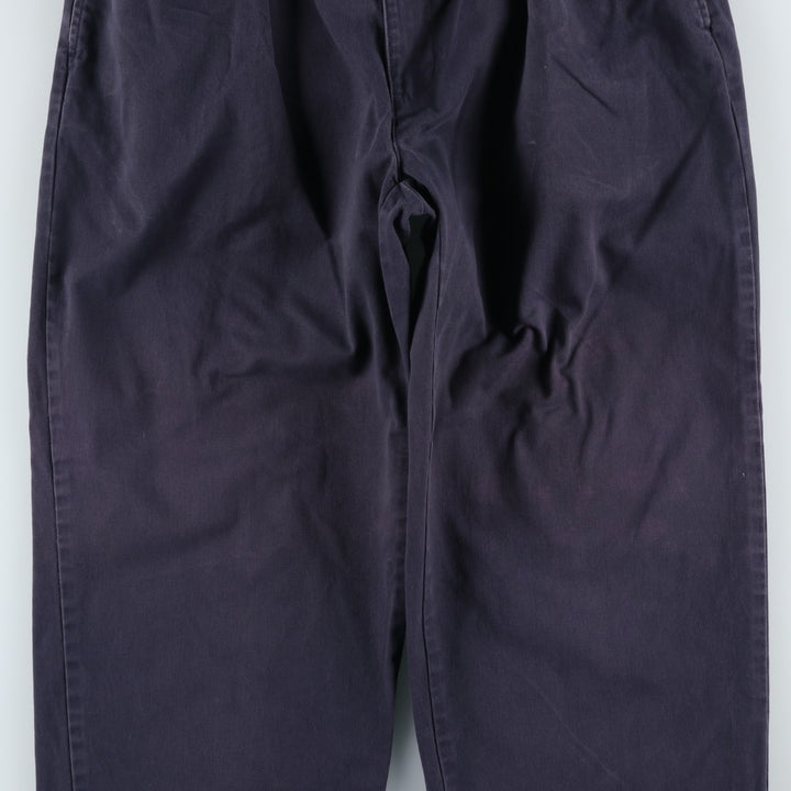 Ralph Lauren POLO by Ralph Lauren ANDREW PANT Two-pleat chino pants for men, equivalent to W31 cotton navy blue type Vintage Second Hand
