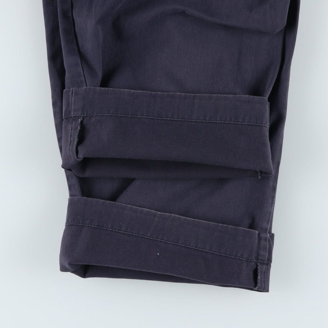 Ralph Lauren POLO by Ralph Lauren ANDREW PANT Two-pleat chino pants for men, equivalent to W31 cotton navy blue type Vintage Second Hand