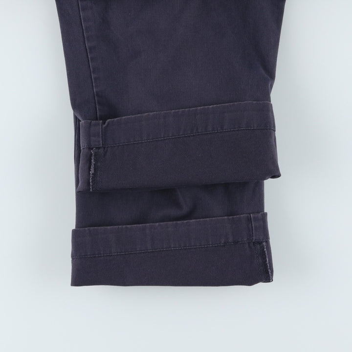 Ralph Lauren POLO by Ralph Lauren ANDREW PANT Two-pleat chino pants for men, equivalent to W31 cotton navy blue type Vintage Second Hand