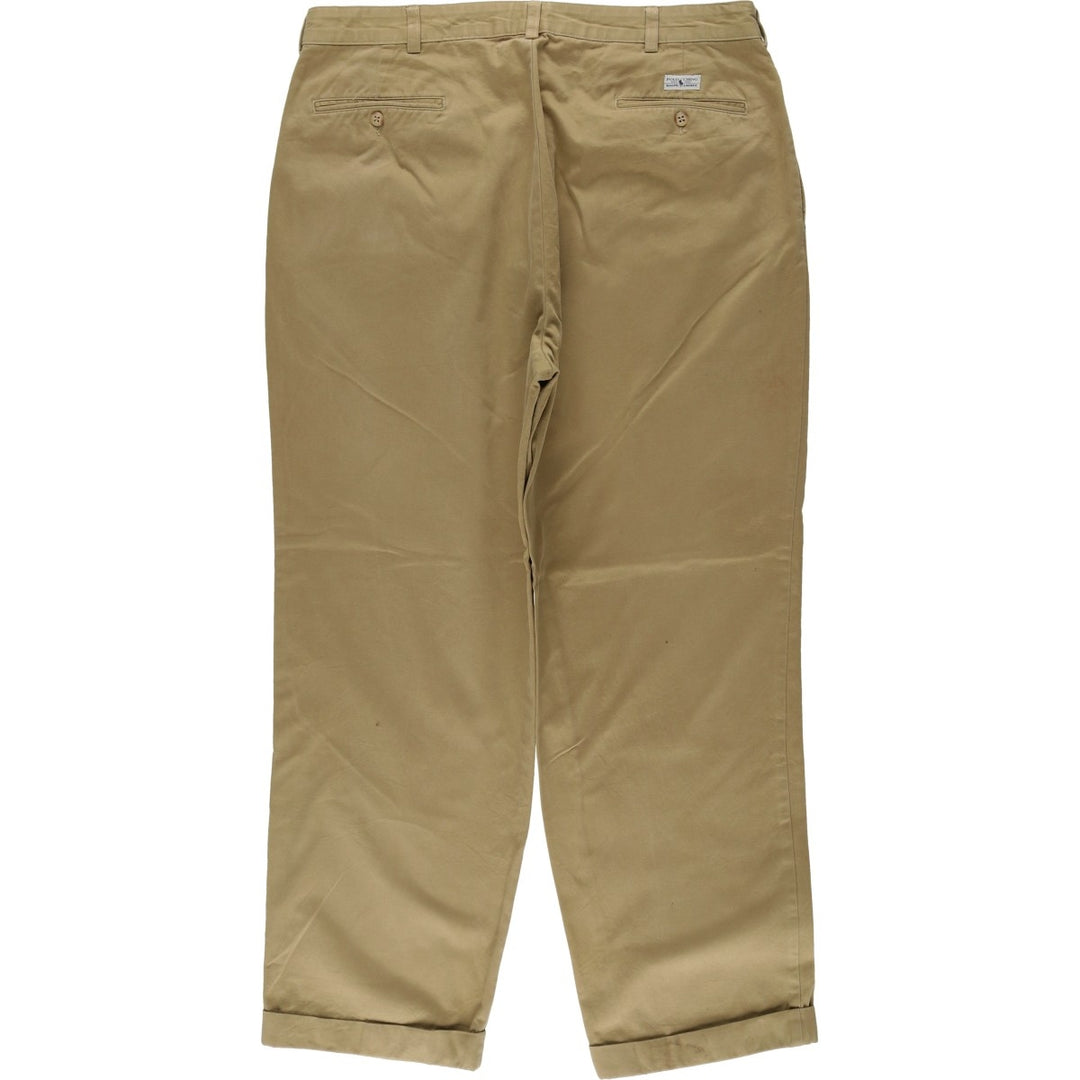 Ralph Lauren Polo Hammond Pant, two-pleat chino pants, men's size W36. cotton Beige type Vintage Second Hand