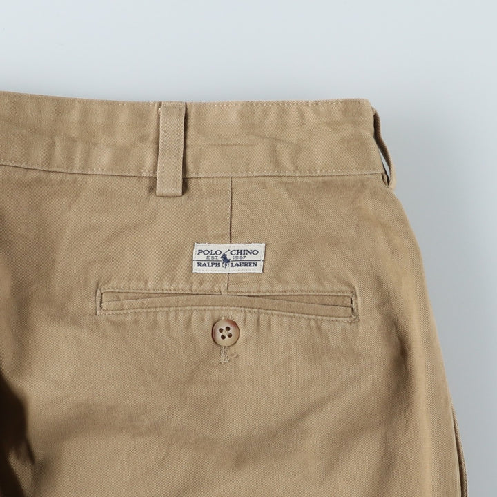 Ralph Lauren Polo Hammond Pant, two-pleat chino pants, men's size W36. cotton Beige type Vintage Second Hand