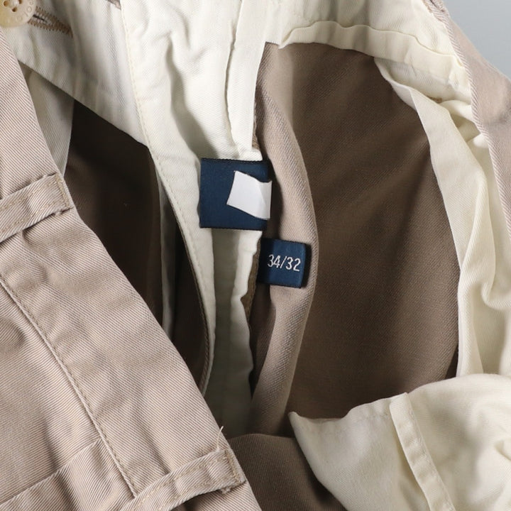 Ralph Lauren POLO by Ralph Lauren ANDREW PANT Two-pleat chino pants for men, equivalent to W34 cotton Beige type Vintage Second Hand