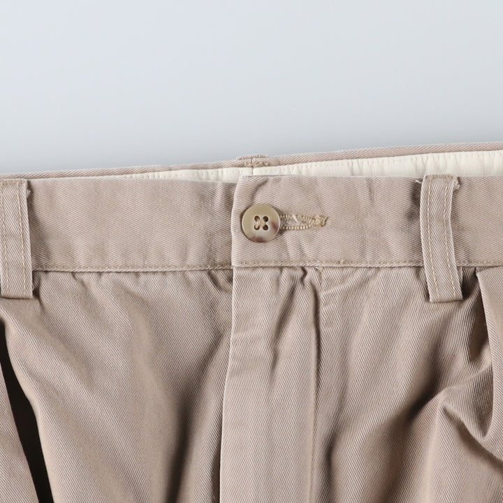 Ralph Lauren POLO by Ralph Lauren ANDREW PANT Two-pleat chino pants for men, equivalent to W34 cotton Beige type Vintage Second Hand