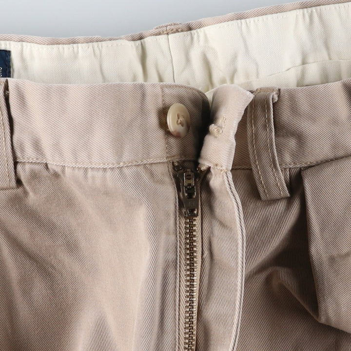 Ralph Lauren POLO by Ralph Lauren ANDREW PANT Two-pleat chino pants for men, equivalent to W34 cotton Beige type Vintage Second Hand