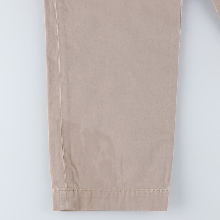 Ralph Lauren POLO by Ralph Lauren ANDREW PANT Two-pleat chino pants for men, equivalent to W34 cotton Beige type Vintage Second Hand