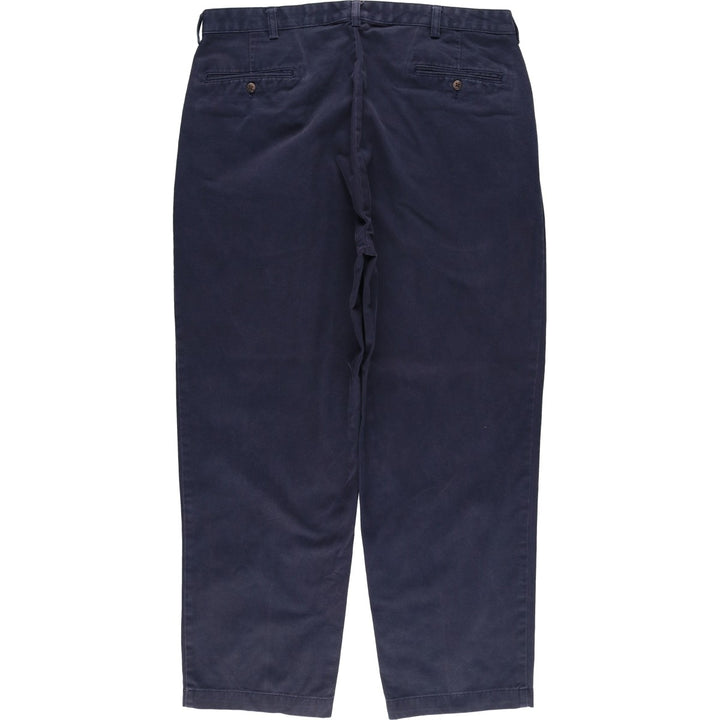 Ralph Lauren Polo Ralph Lauren Andrew Pant Two-pleat Chino Pants Men's W37 cotton navy blue type Vintage Second Hand