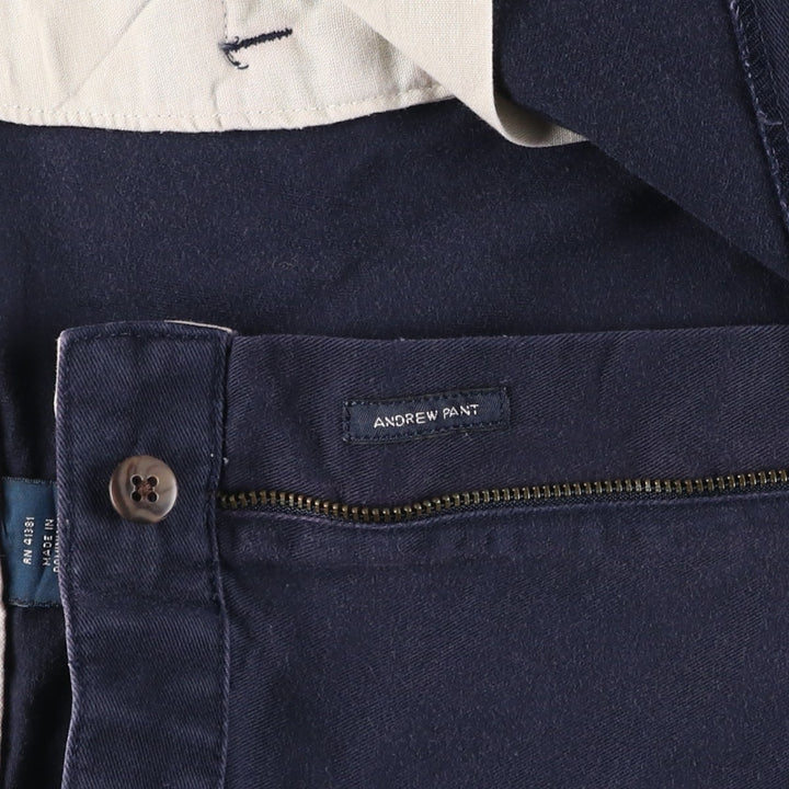 Ralph Lauren Polo Ralph Lauren Andrew Pant Two-pleat Chino Pants Men's W37 cotton navy blue type Vintage Second Hand