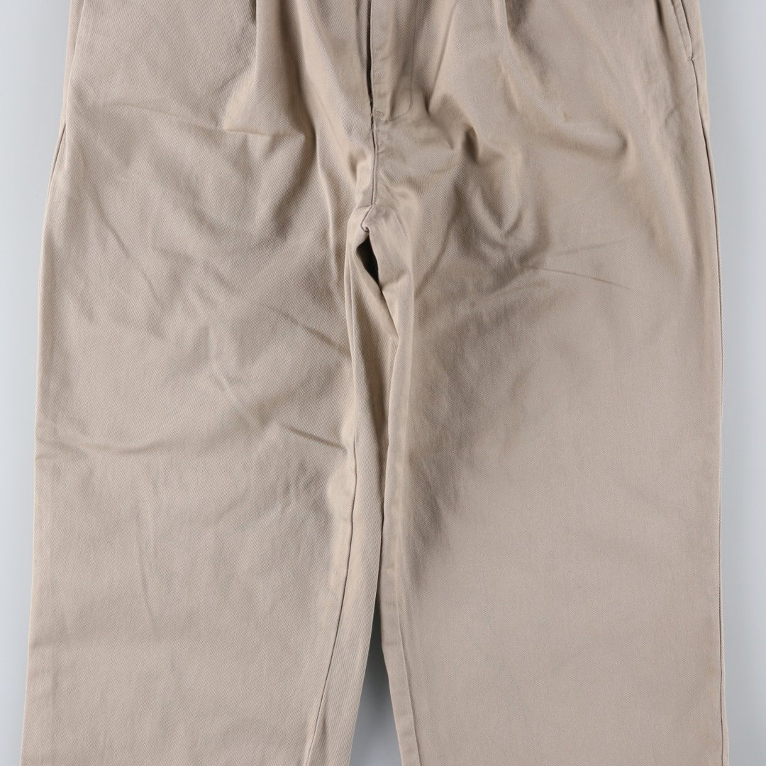 Ralph Lauren POLO by Ralph Lauren HAMMOND PANT, two-pleat chino pants, men's, W33 equivalent cotton Beige type Vintage Second Hand