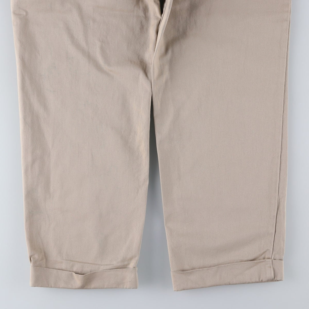Ralph Lauren POLO by Ralph Lauren HAMMOND PANT, two-pleat chino pants, men's, W33 equivalent cotton Beige type Vintage Second Hand