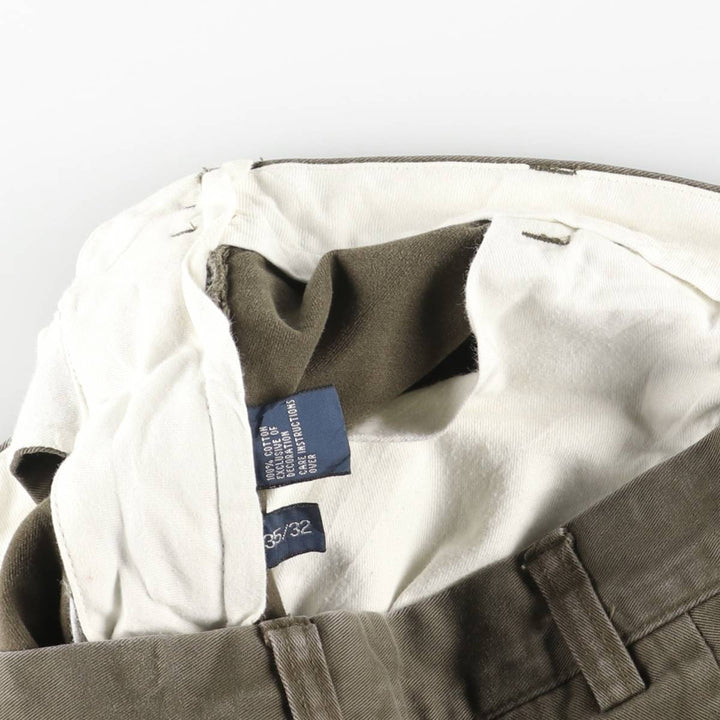 Ralph Lauren POLO RALPH LAUREN PROSPECT PANT Men's Chino Pants, Size W35 cotton Khaki type sage green Vintage Second Hand