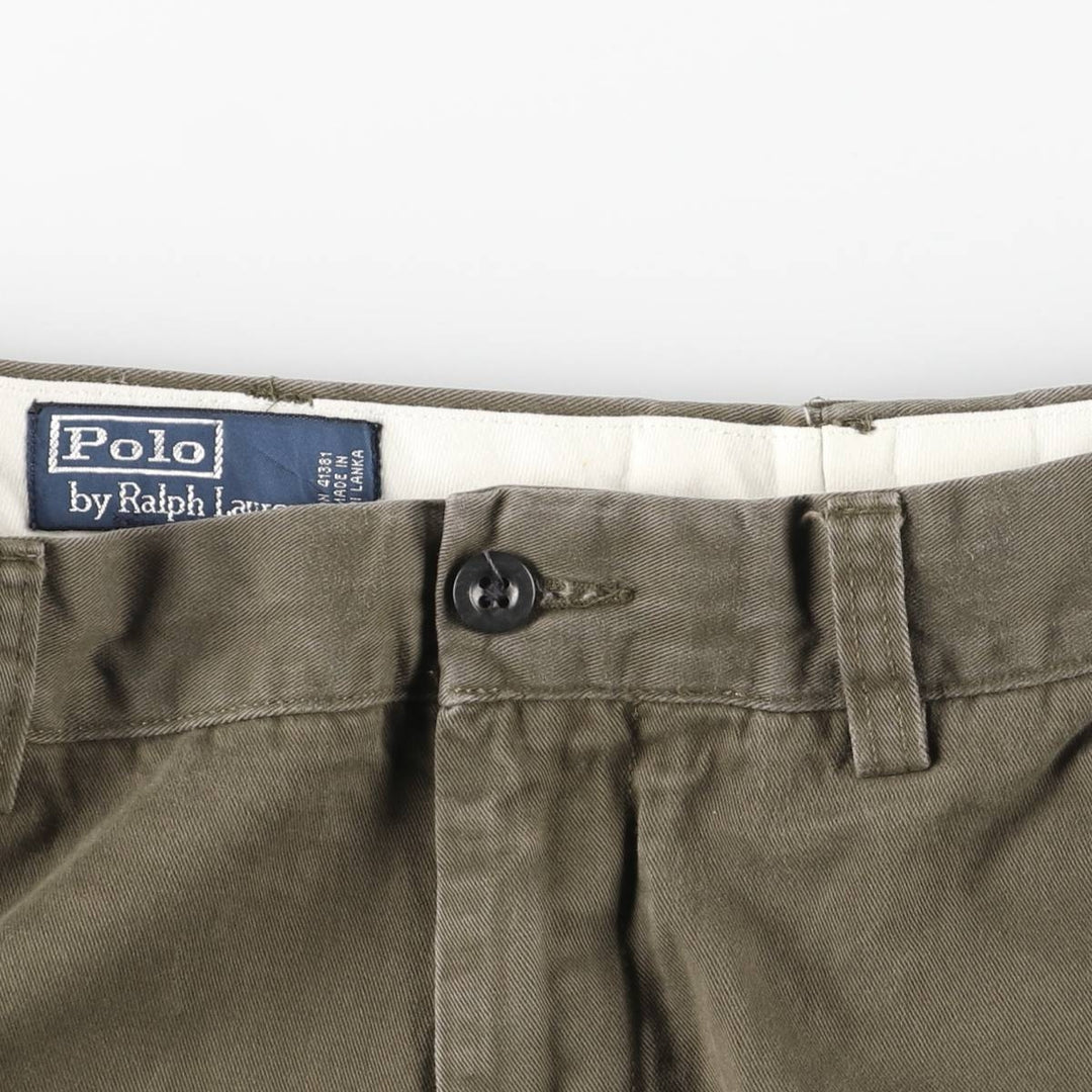 Ralph Lauren POLO RALPH LAUREN PROSPECT PANT Men's Chino Pants, Size W35 cotton Khaki type sage green Vintage Second Hand