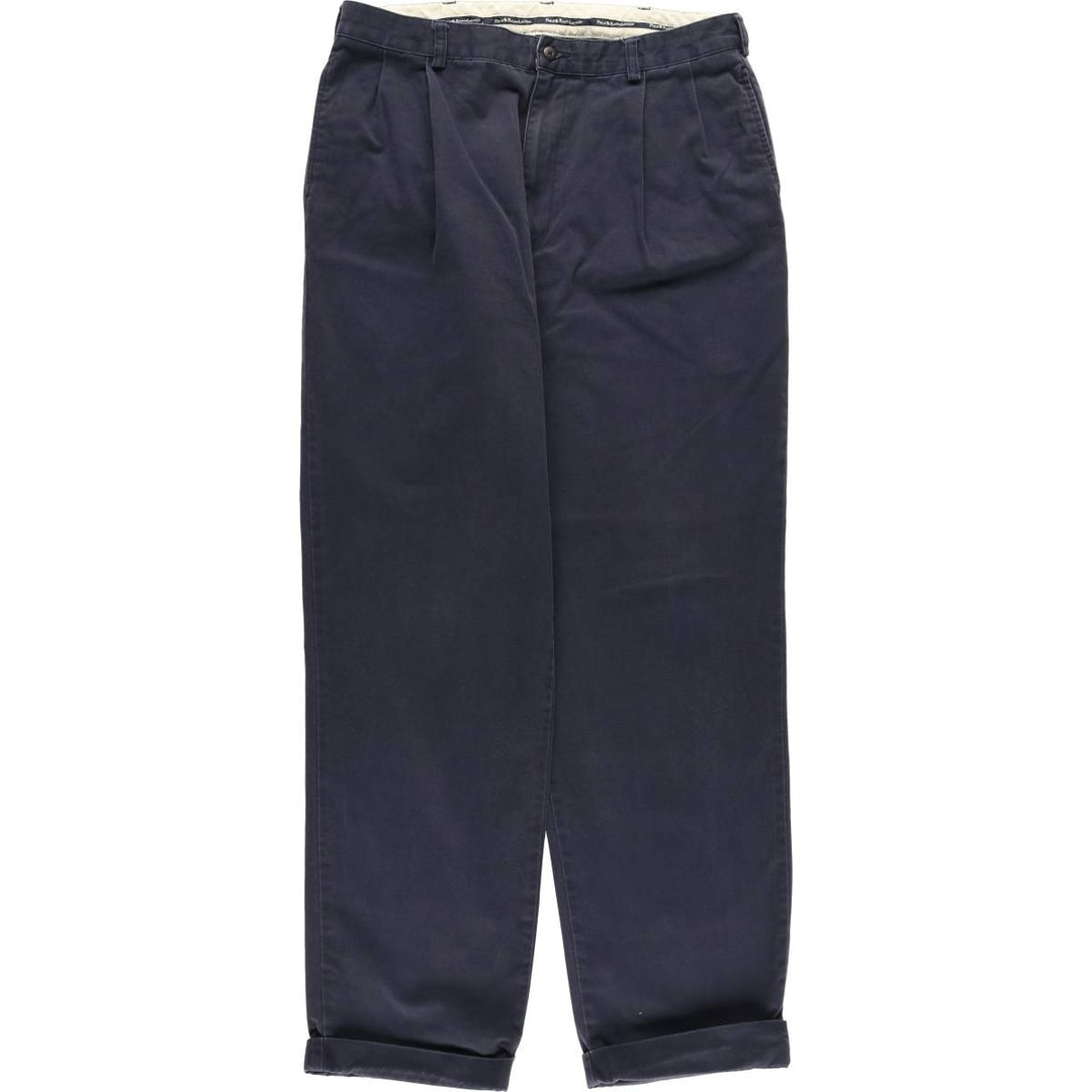 Ralph Lauren POLO RALPH LAUREN HAMMOND PANT, two-pleat chino pants, men's size W31. cotton navy blue type Vintage Second Hand
