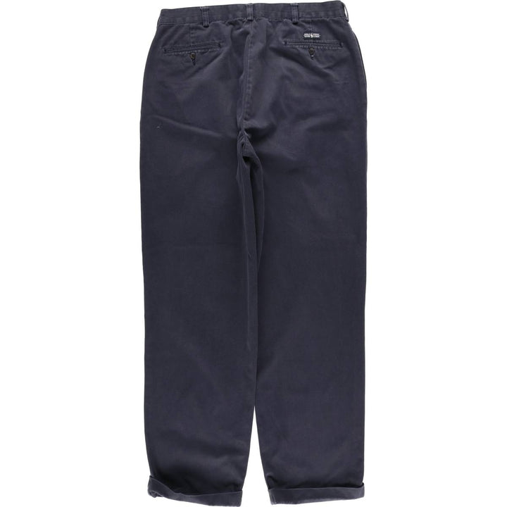 Ralph Lauren POLO RALPH LAUREN HAMMOND PANT, two-pleat chino pants, men's size W31. cotton navy blue type Vintage Second Hand