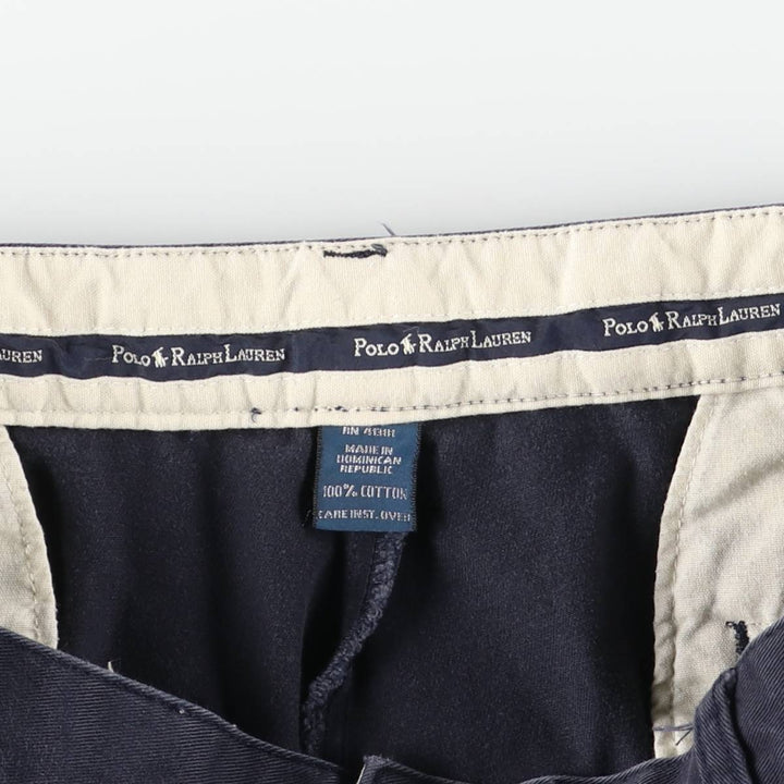 Ralph Lauren POLO RALPH LAUREN HAMMOND PANT, two-pleat chino pants, men's size W31. cotton navy blue type Vintage Second Hand