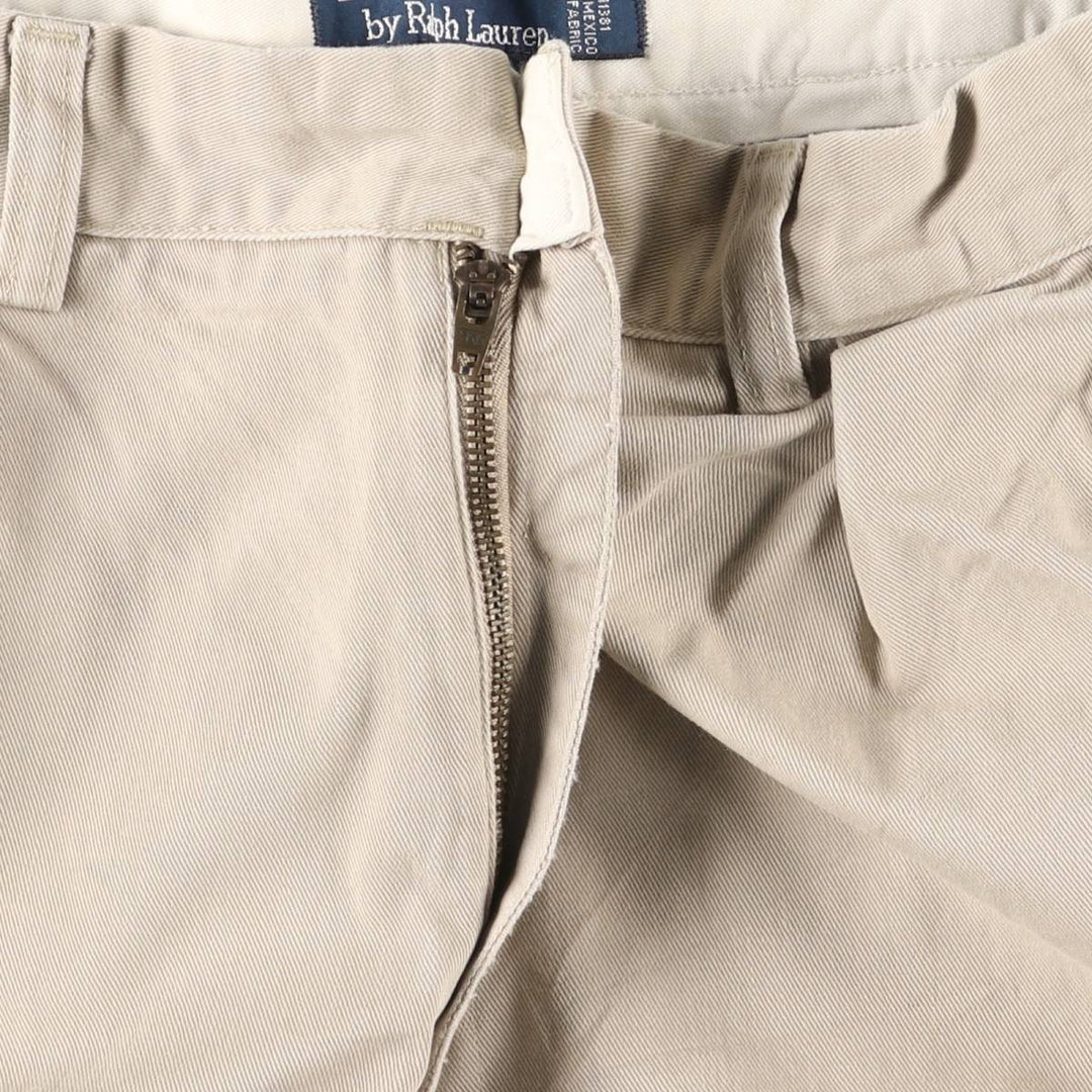 Ralph Lauren POLO by Ralph Lauren ANDREW PANT Two-pleat chino pants for men, equivalent to W33 cotton Beige type Vintage Second Hand