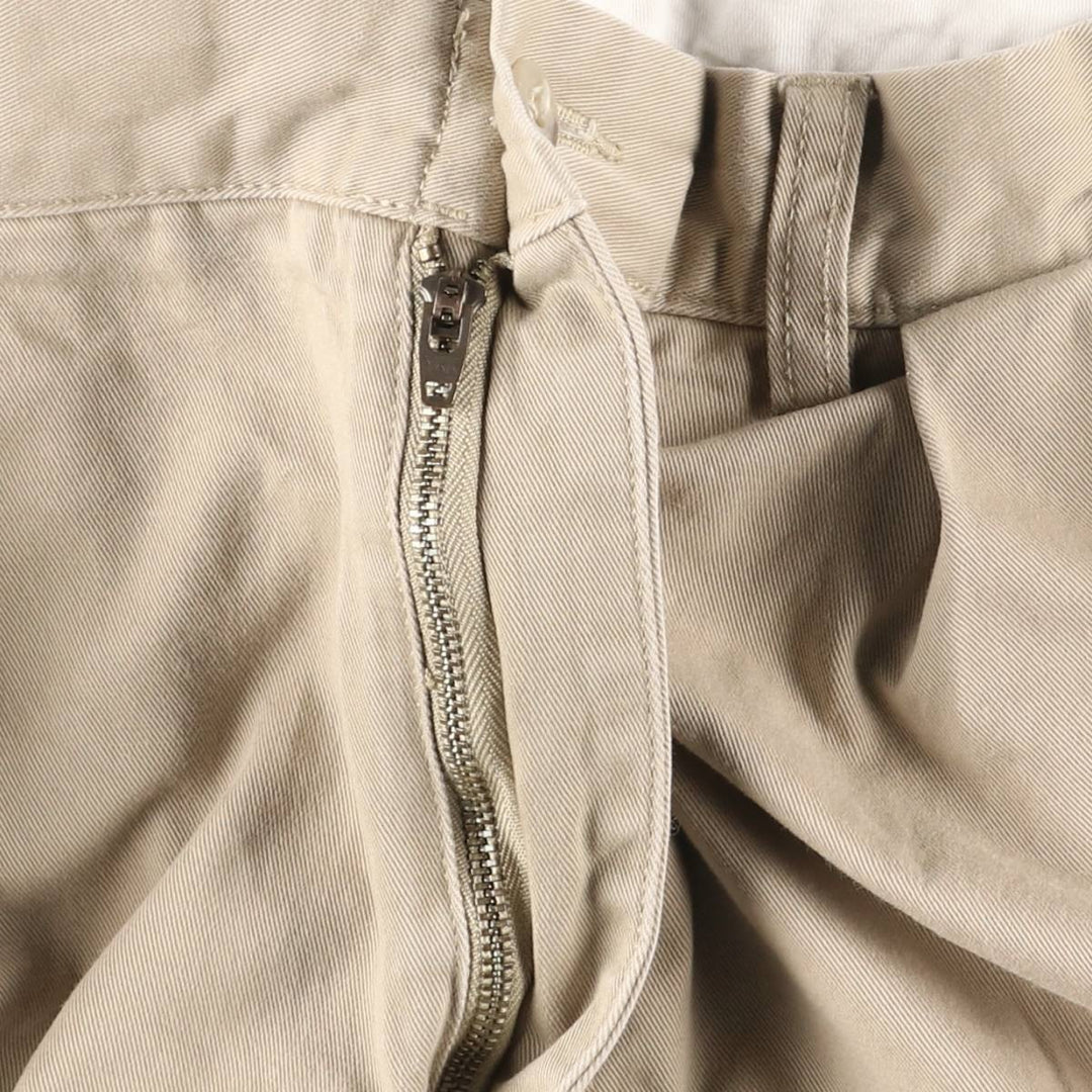 Ralph Lauren POLO by Ralph Lauren ANDREW PANT, two-pleat chino pants, men's, W35 equivalent cotton Beige type Vintage Second Hand