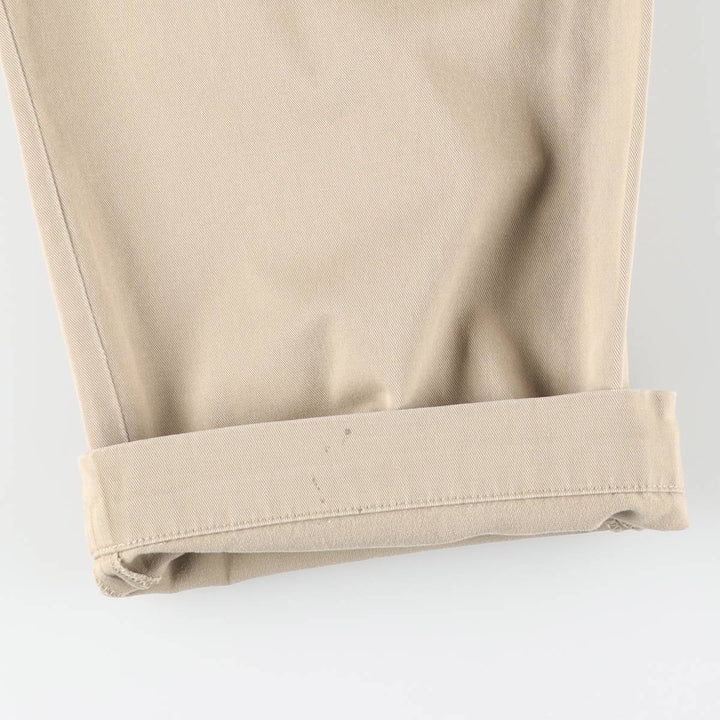 Ralph Lauren POLO by Ralph Lauren ANDREW PANT, two-pleat chino pants, men's, W35 equivalent cotton Beige type Vintage Second Hand