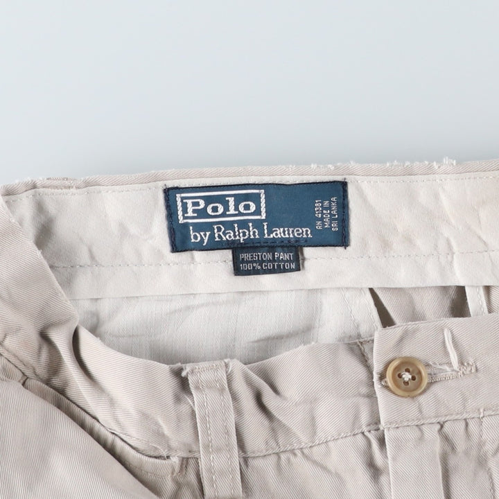 Ralph Lauren POLO by Ralph Lauren PROSPECT PANT chino pants, men's size W31 cotton ivory Vintage Second Hand