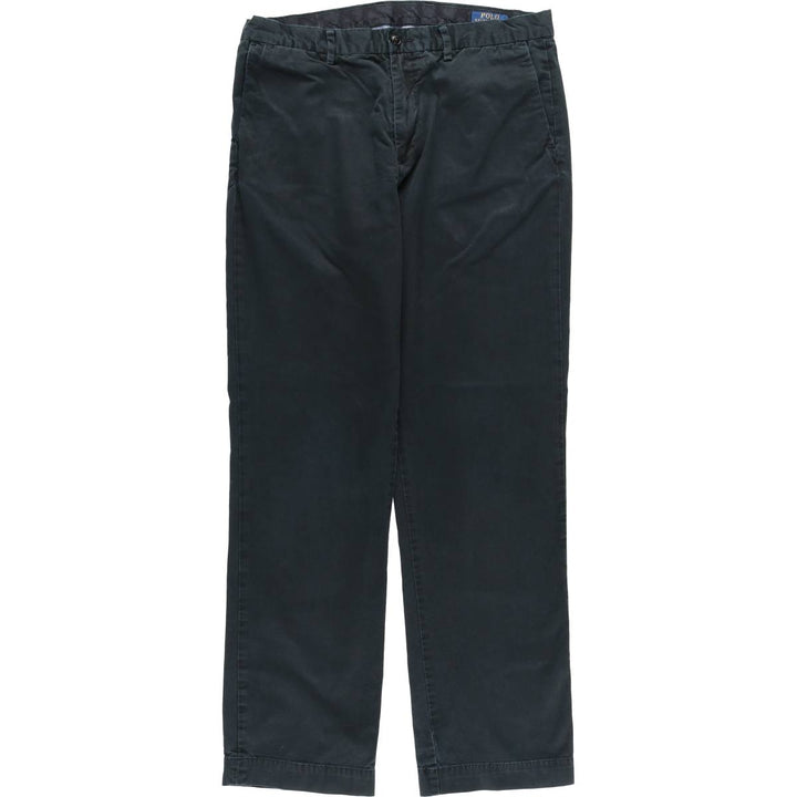 Ralph Lauren POLO RALPH LAUREN STRETCH CLASSIC FIT CHINO PANTS, MEN'S, W34 cotton black type Vintage Second Hand