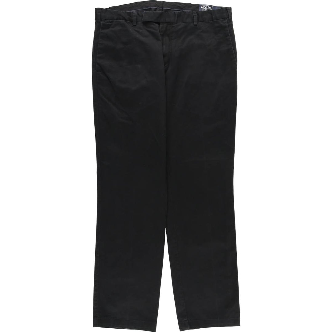Ralph Lauren POLO by Ralph Lauren Stretch Custom Fit Chino Pants, Men's, Size W36 cotton black type Vintage Second Hand