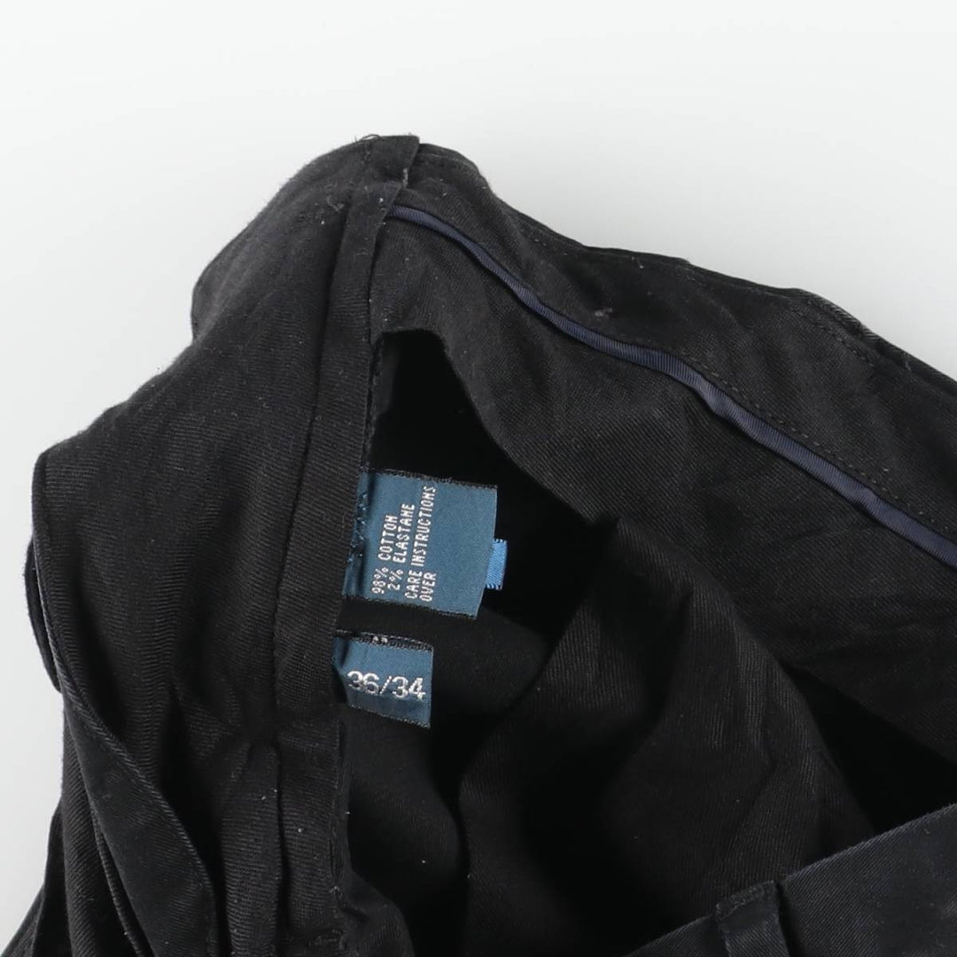 Ralph Lauren POLO by Ralph Lauren Stretch Custom Fit Chino Pants, Men's, Size W36 cotton black type Vintage Second Hand